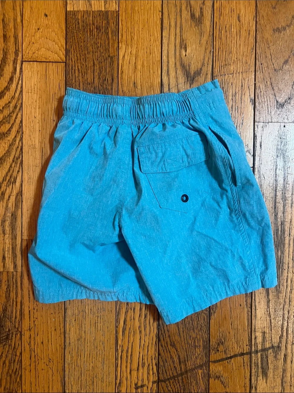 wonder nation Turquoise Blue Boys Swim Trunks with Drawstring